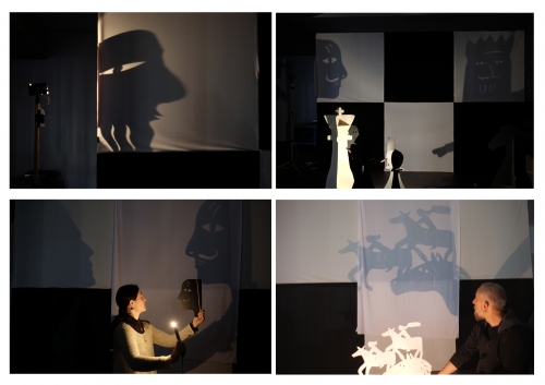 CHESS, cie ABOUDBRAS, théâtre d'ombres, contes jeu d'échecs, récits de vie, spectacle, création, ACMISA, transmission, résidence, Artistes en milieu scolaire